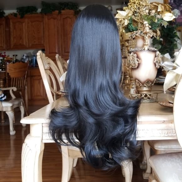 Layered Straight Bodywave Lace Front Wig - Thumbnail 9