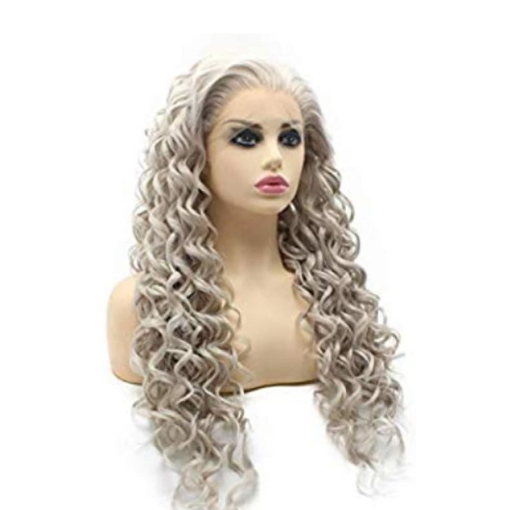 Gray Curly Beauty Lace Front Wig - Thumbnail 2