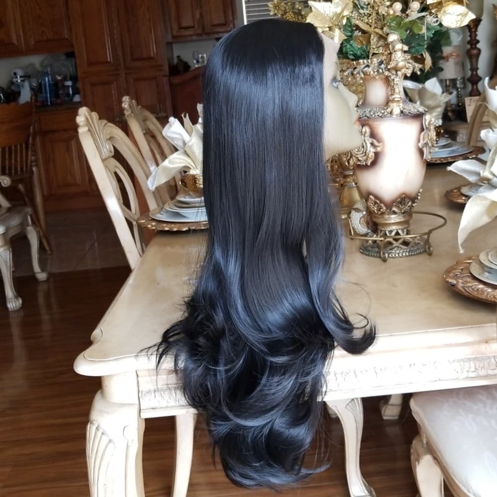 Layered Straight Bodywave Lace Front Wig - Thumbnail 3