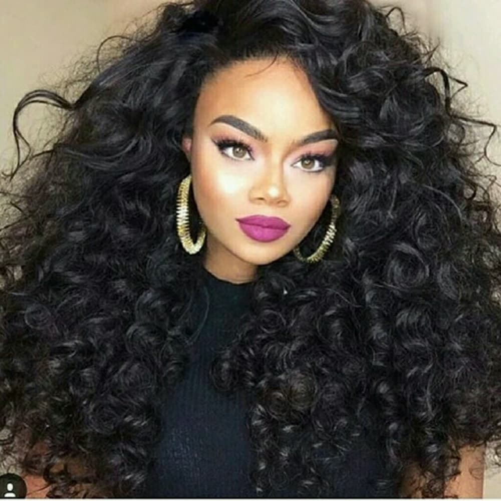 Black Curly Beauty Lacefront Wig 26-28 inches!! - Thumbnail 5