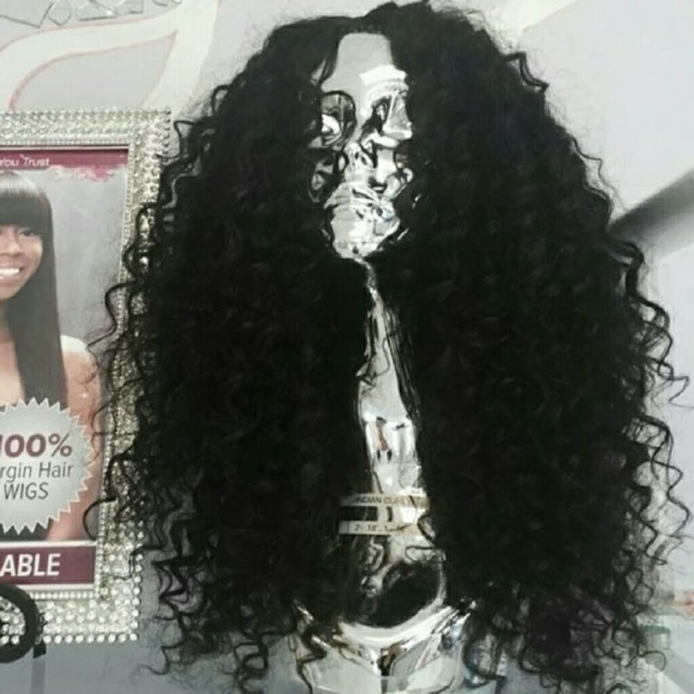 Black Curly Beauty Lacefront Wig 26-28 inches!! - Thumbnail 6