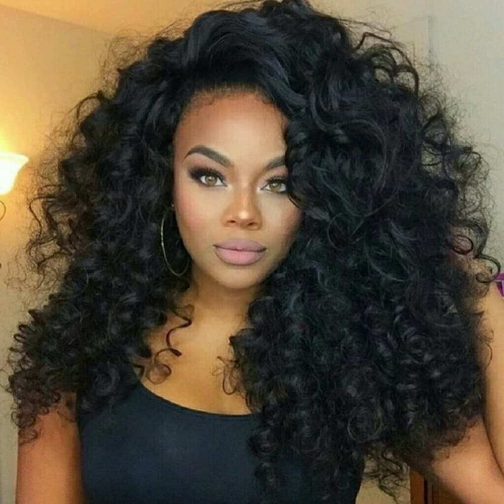 Black Curly Beauty Lacefront Wig 26-28 inches!! - Thumbnail 4