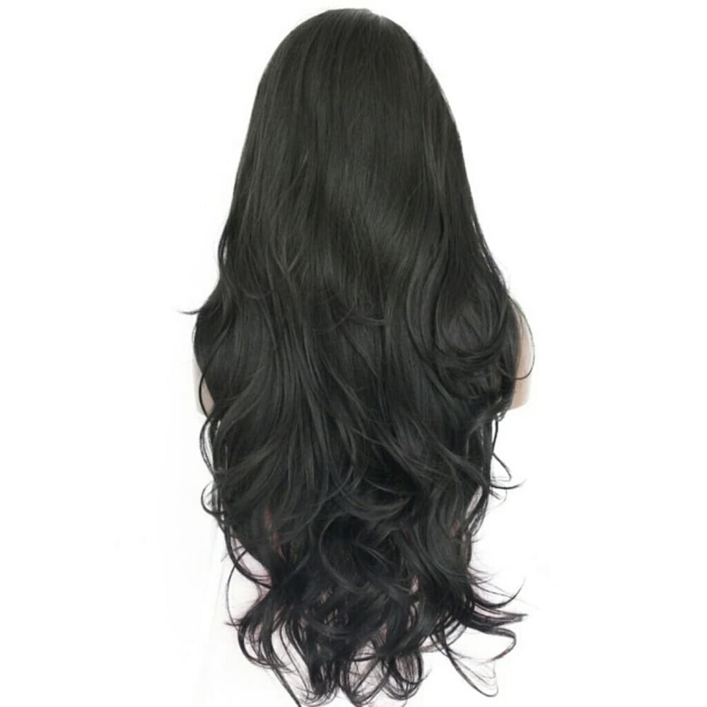 Layered Black Lace Front Wig 22-26 inches!! - Thumbnail 2