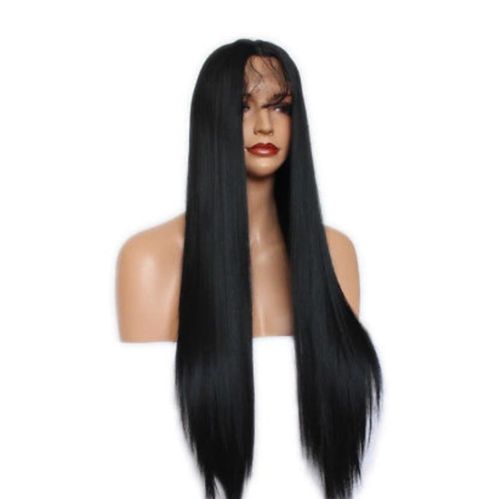 Black Straight Lace Front Wig 24-36 inches!! - Thumbnail 3