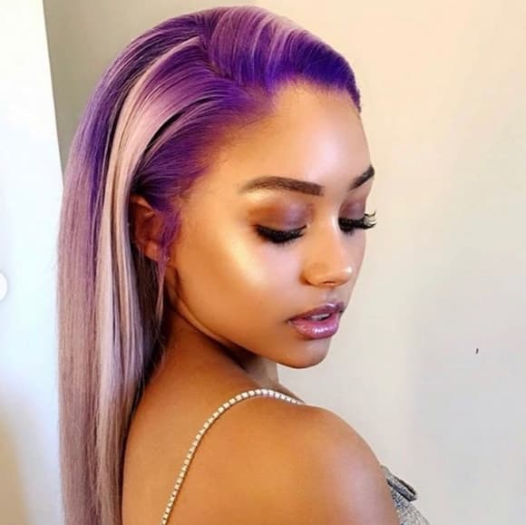 Purple Pink Beauty Lace Front Wig - Thumbnail 3