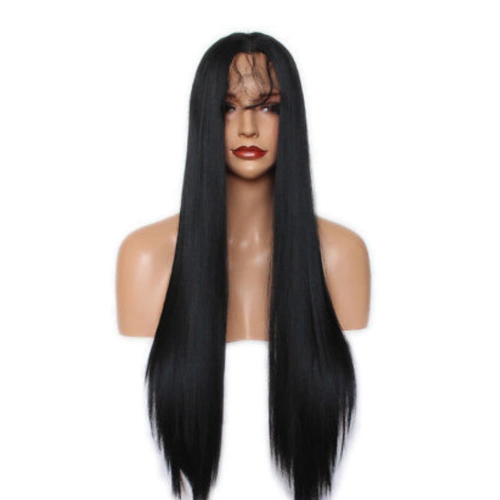 Black Straight Lace Front Wig 24-36 inches!! - Thumbnail 4