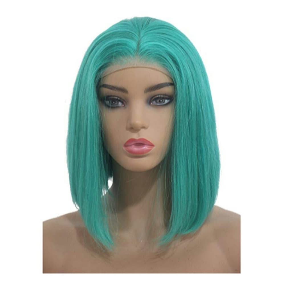 Minty Green Bob Beauty Lace Front Wig 10-12 inches - Thumbnail 2