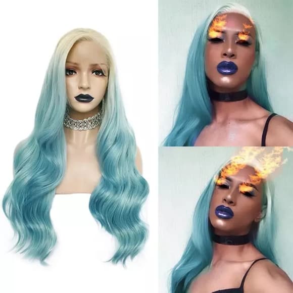 Blonde Blue Beauty Lace Front Wig - Thumbnail 3