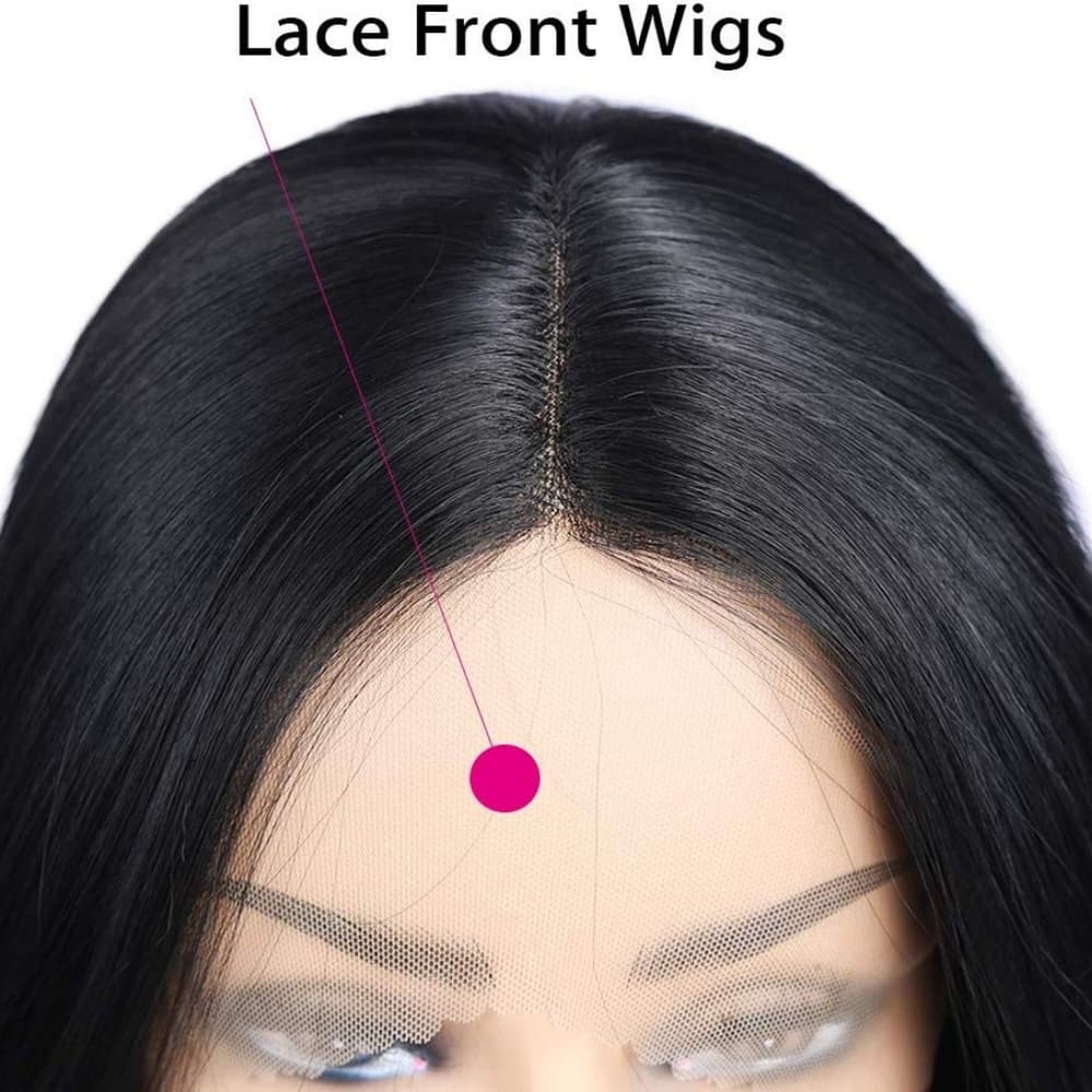 Black Lace Front Wig - Thumbnail 2