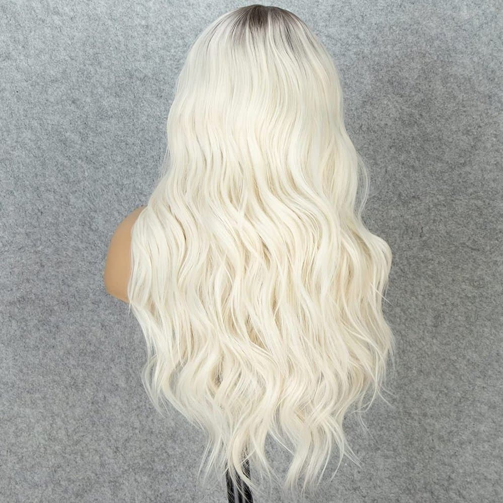 Ombre White Blonde Lace Front Wig - Thumbnail 2