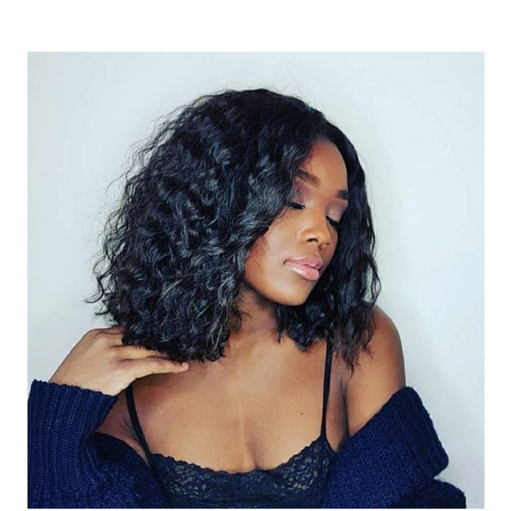 Brazilian Curly Deep Bob LaceFront Wig 12 inches!! - Thumbnail 6