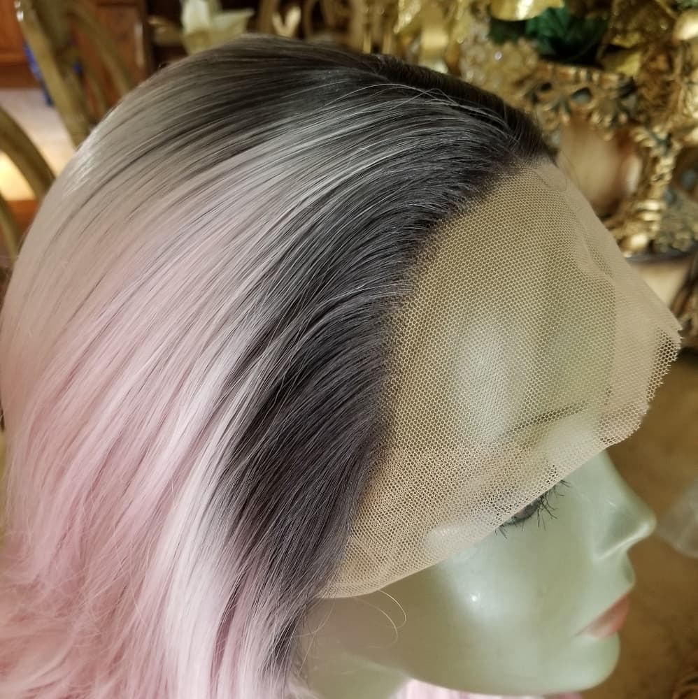 Ombre Pink Beauty Lace Front Wig - Thumbnail 2