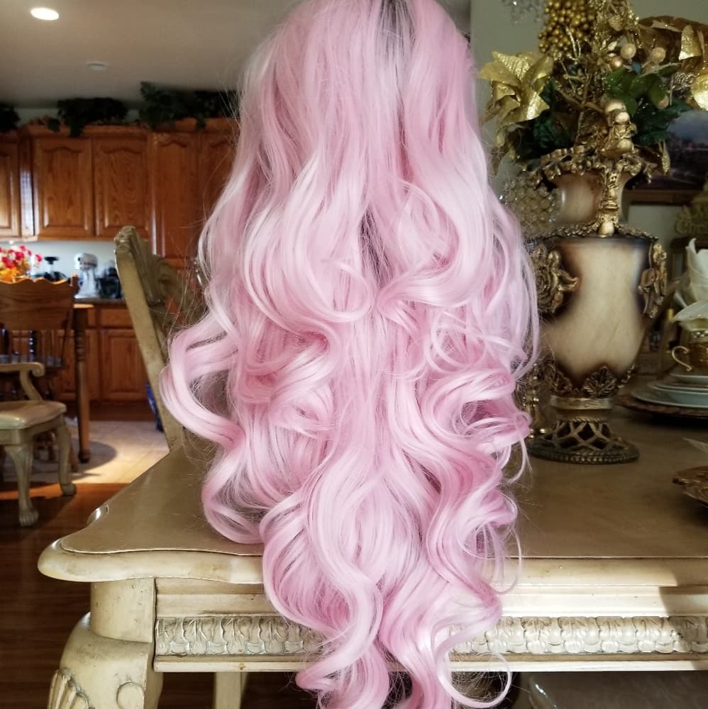 Ombre Pink Beauty Lace Front Wig - Thumbnail 8