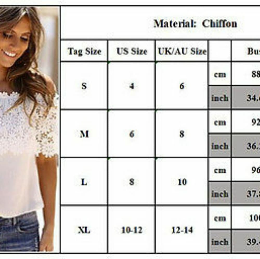 White Chiffon Off Shoulder Top - Thumbnail 3