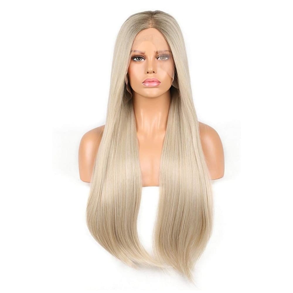 White Blonde Lace front Wig - Thumbnail 7