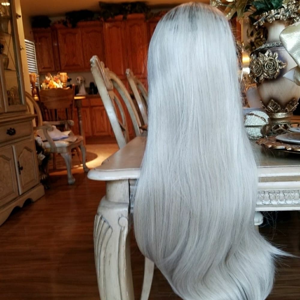 White Blonde Lace front Wig - Thumbnail 2