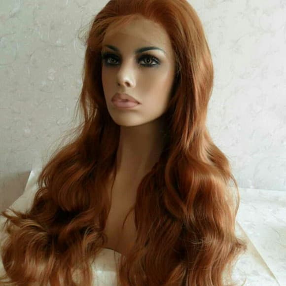 Golden Brn lace front wig 24 inches - Thumbnail 2