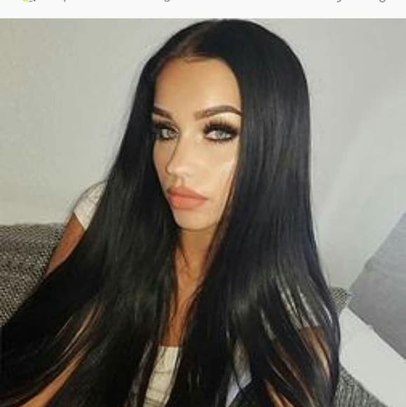 Black Straight Beauty Lace Front Wig - Thumbnail 2