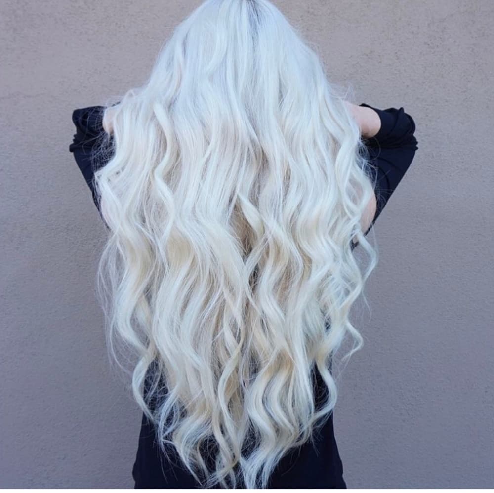 White Blonde Lace Front Wig - Thumbnail 8