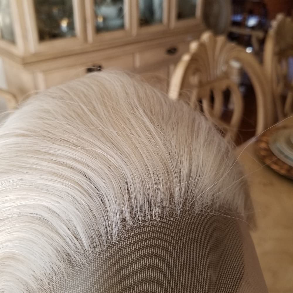 White Blonde Lace Front Wig - Thumbnail 5