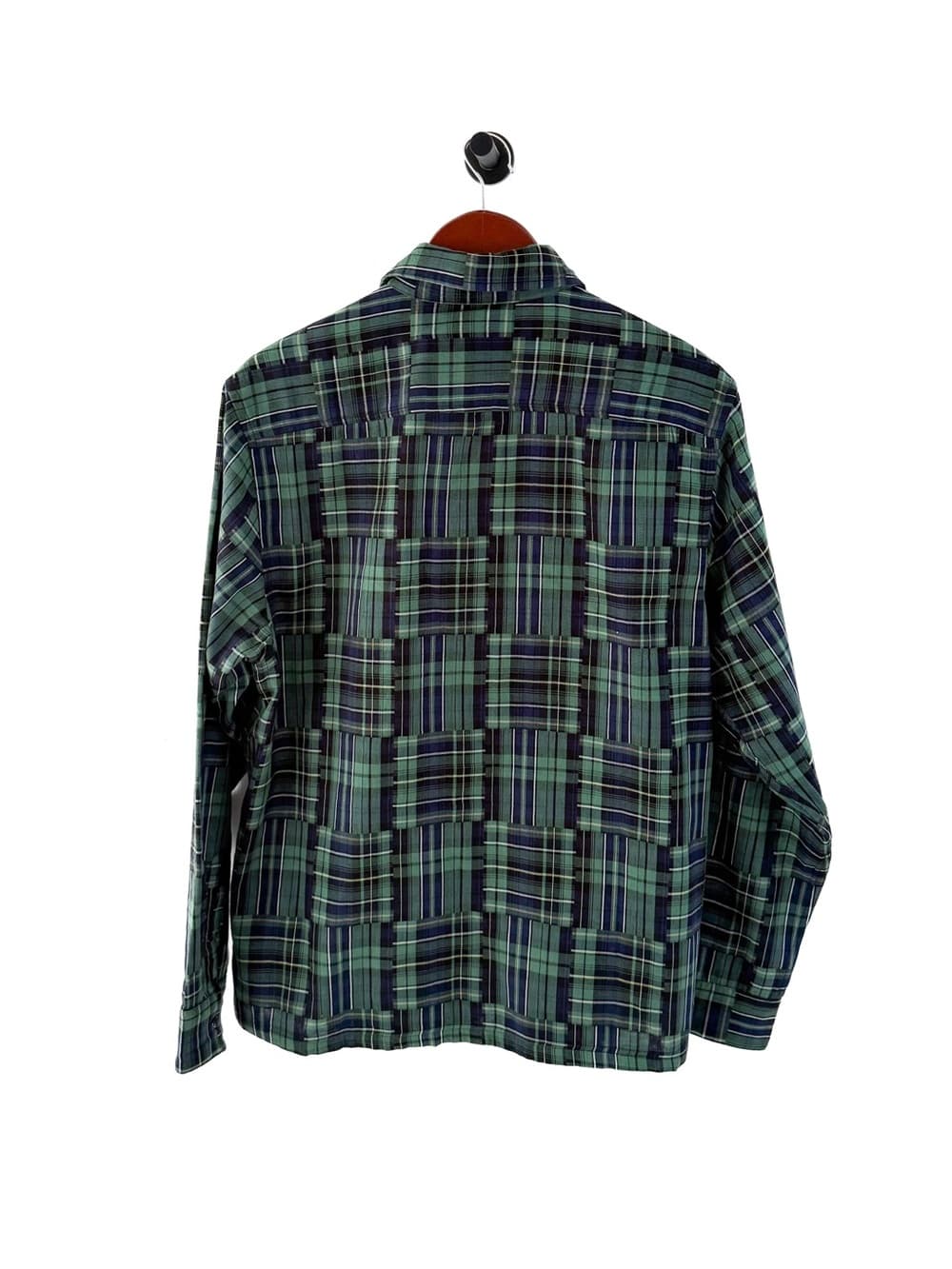 NEW Scotch & Soda Madras Button Down Plaid Shirt Mens M Navy Green Cotton - Thumbnail 5