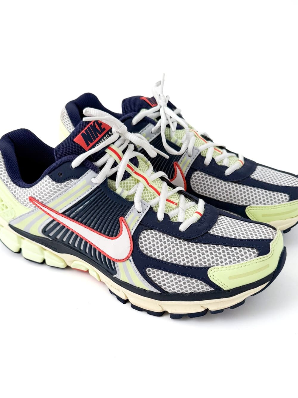 Nike Vomero 5 Bowerman Series Running Shoes Mens White Navy Volt - Thumbnail 10