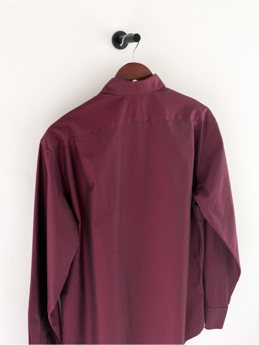Stenstroms Spread Collar Dress Shirt Two-Fold Cotton Twill Burgundy Size 16 Mens - Thumbnail 10