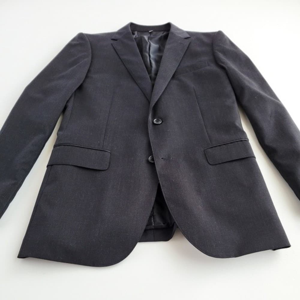 NEW Bonobos Blazer Wool Standard Fit Sport Jacket Charcoal Gray Dark Men 40L - Thumbnail 3