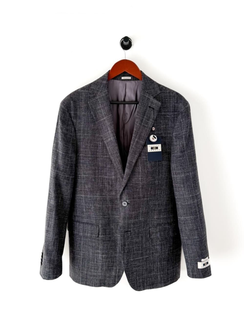 New Joseph Abboud Wool Silk Linen Sport Coat Blazer Glen Plaid Men's 42L - Thumbnail 2