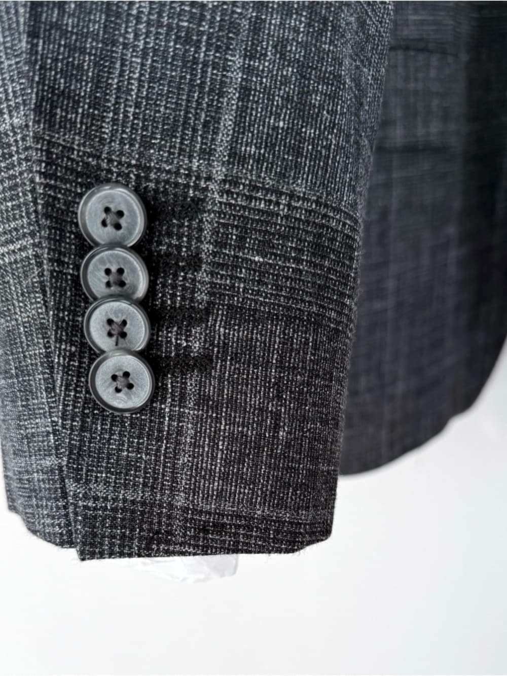 New Joseph Abboud Wool Silk Linen Sport Coat Blazer Glen Plaid Men's 42L - Thumbnail 4