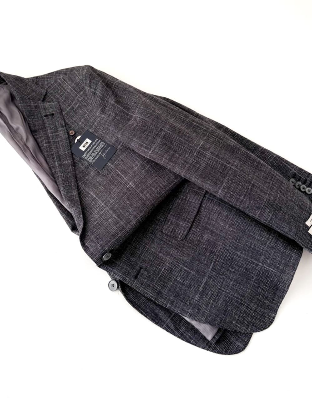 New Joseph Abboud Wool Silk Linen Sport Coat Blazer Glen Plaid Men's 42L - Thumbnail 11