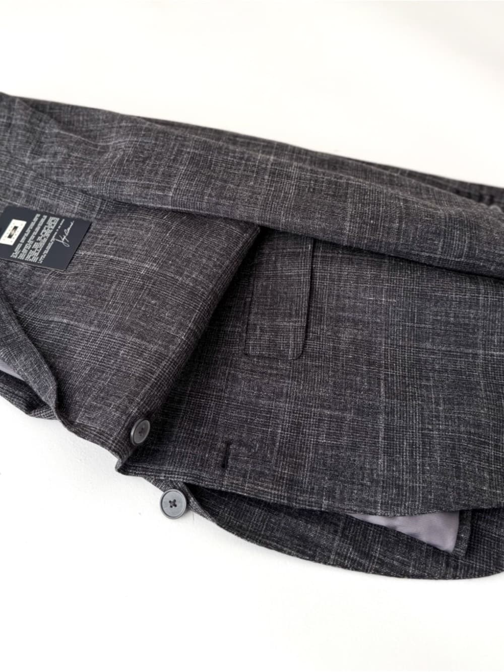 New Joseph Abboud Wool Silk Linen Sport Coat Blazer Glen Plaid Men's 42L - Thumbnail 12
