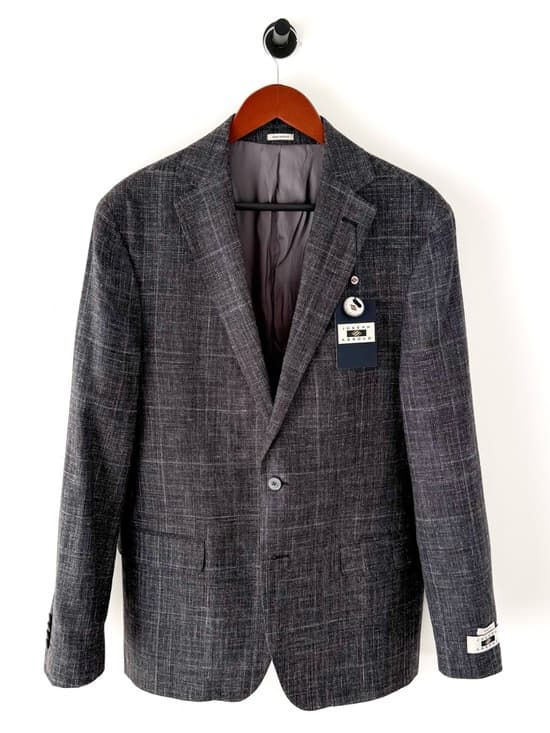New Joseph Abboud Wool Silk Linen Sport Coat Blazer Glen Plaid Men's 42L - Thumbnail 14