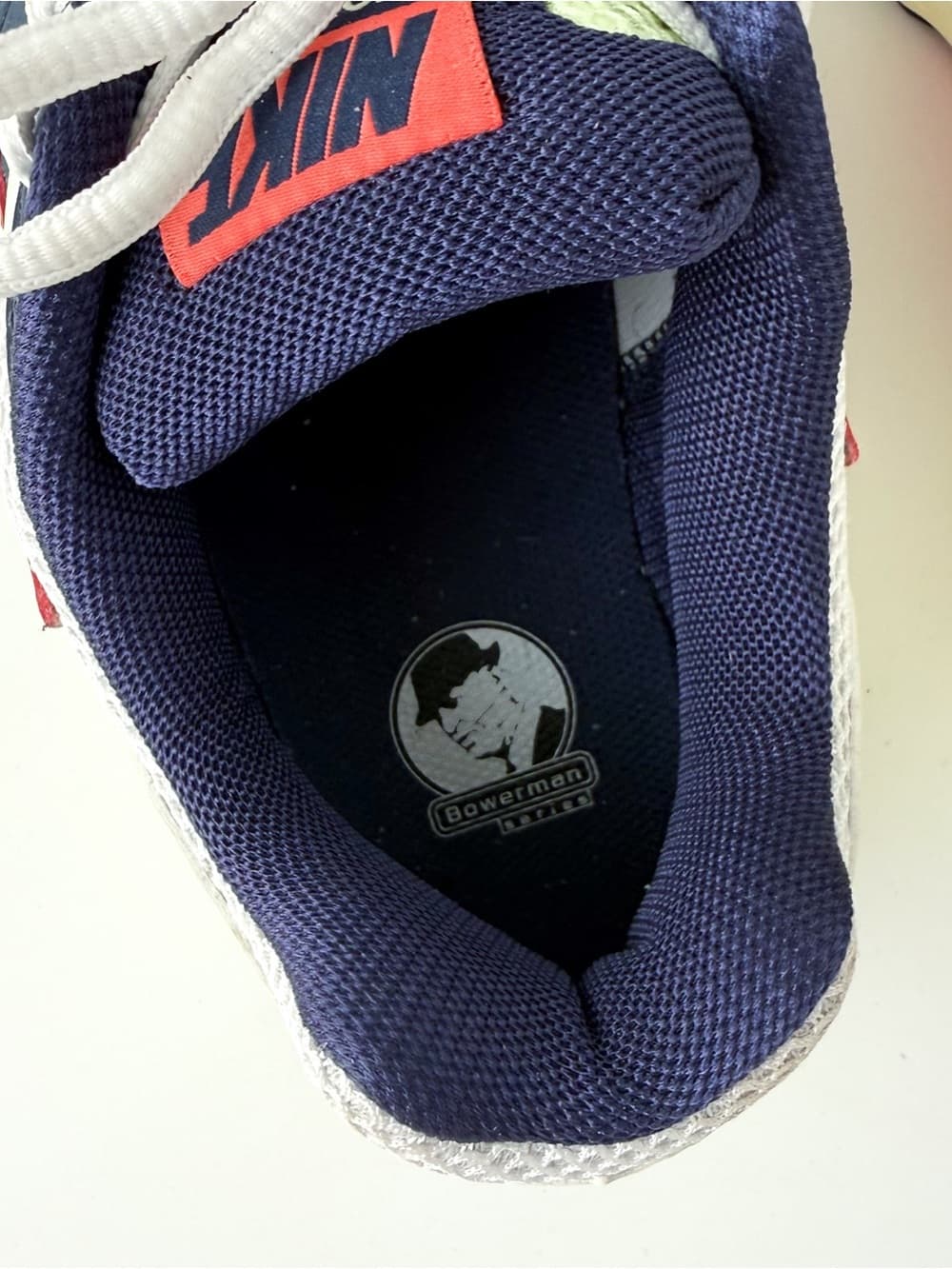 Nike Vomero 5 Bowerman Series Running Shoes Mens White Navy Volt - Thumbnail 8