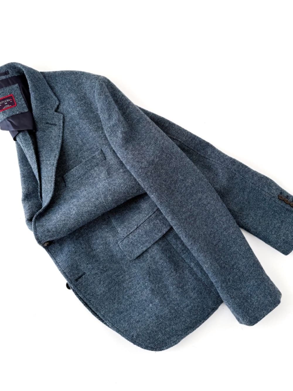 New UNTUCKit Flannel Italian Wool Blazer Sport Coat Piper Blue Mens 40R - Thumbnail 2