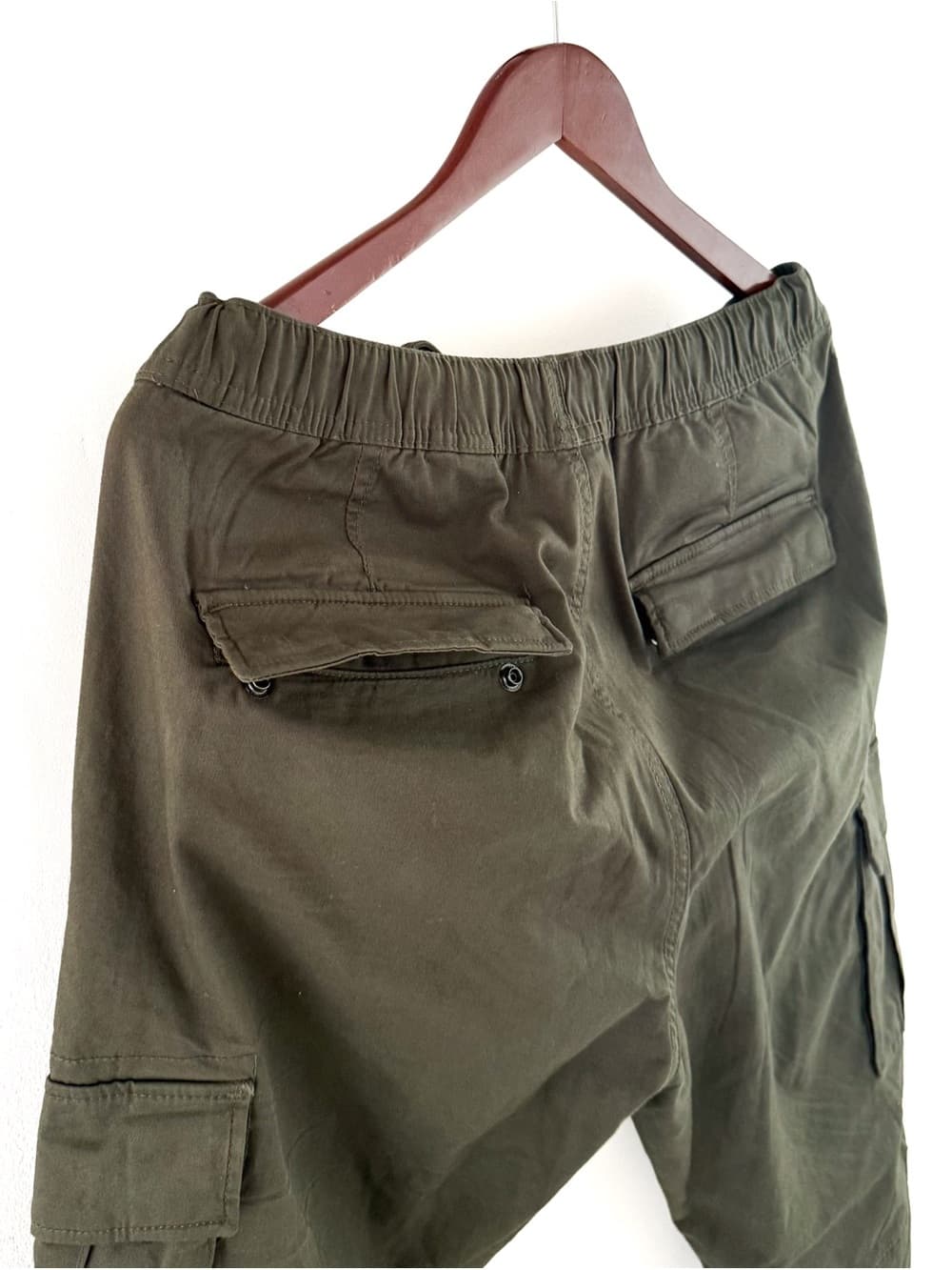 H&M Cargo Cotton Jogger Pants Green Dark Olive Slim Mens M - Thumbnail 6