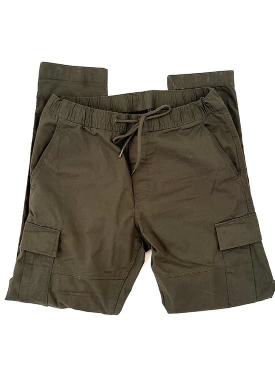H&M Cargo Cotton Jogger Pants Green Dark Olive Slim Mens M - Thumbnail 10