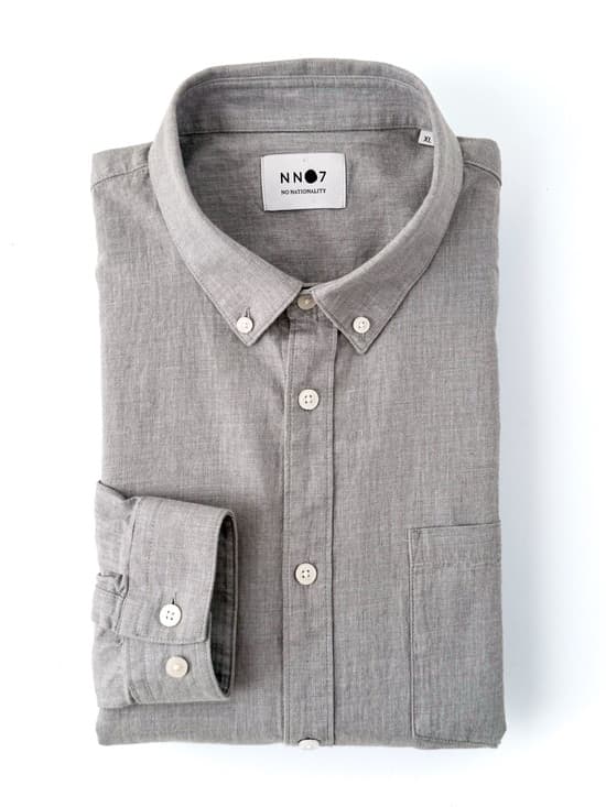 NN07 Casual Button Down Shirt Lightweight Gray Mens XL End on End Cotton - Thumbnail 13