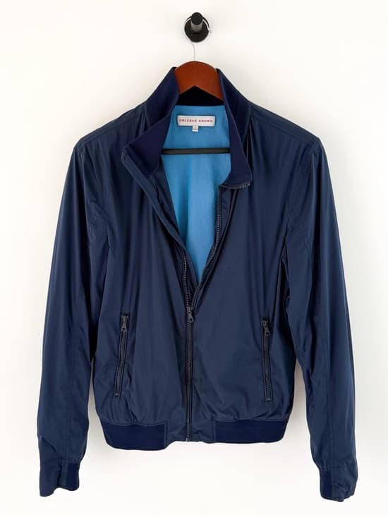 Orlebar Brown Windbreaker Bomber Jacket Spring Navy Blue Men's Size M - Thumbnail 15