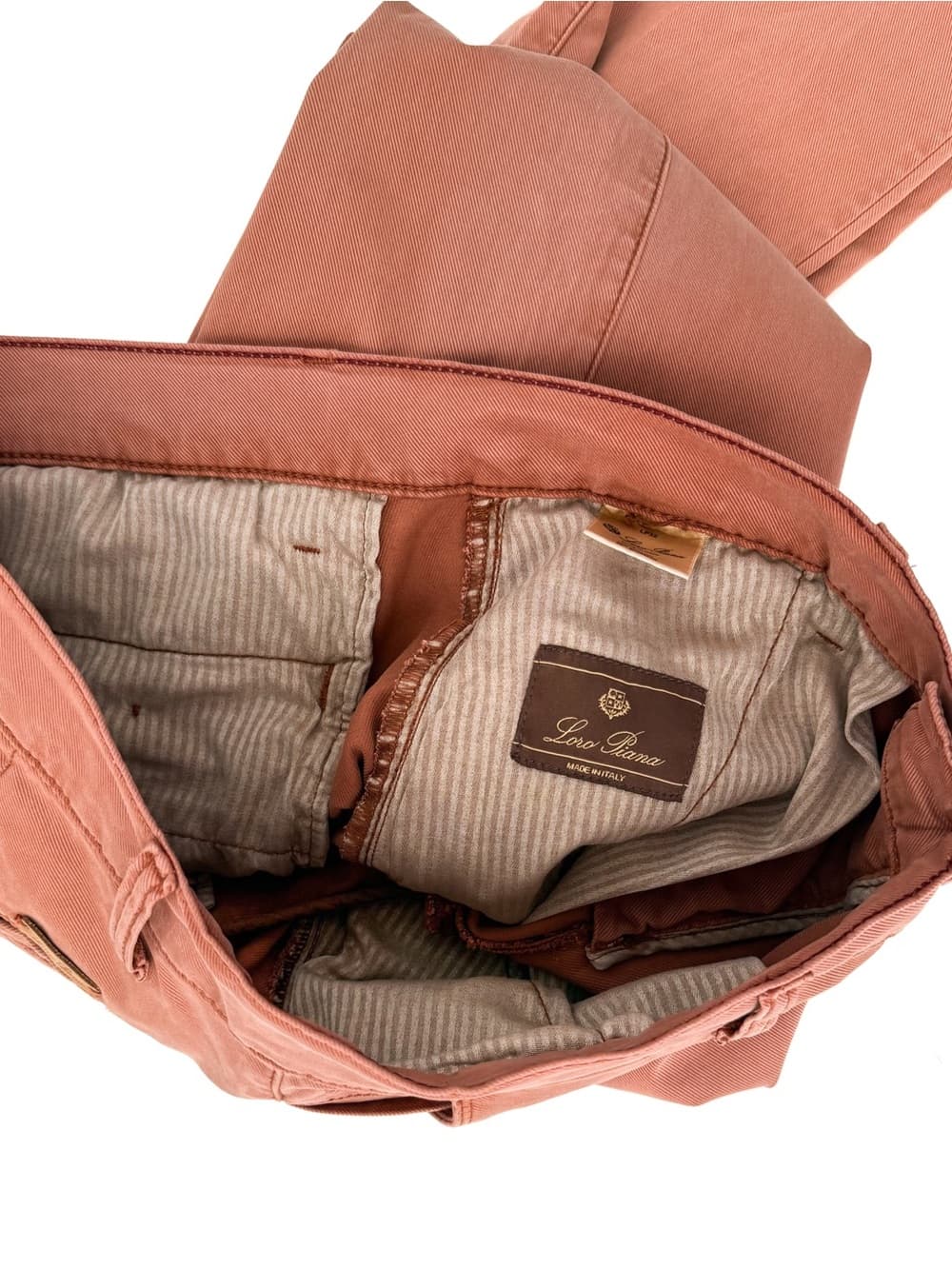 Loro Piana Slim Fit Chino Pants Mens 32 Dusty Rose Made in Italy - Thumbnail 3
