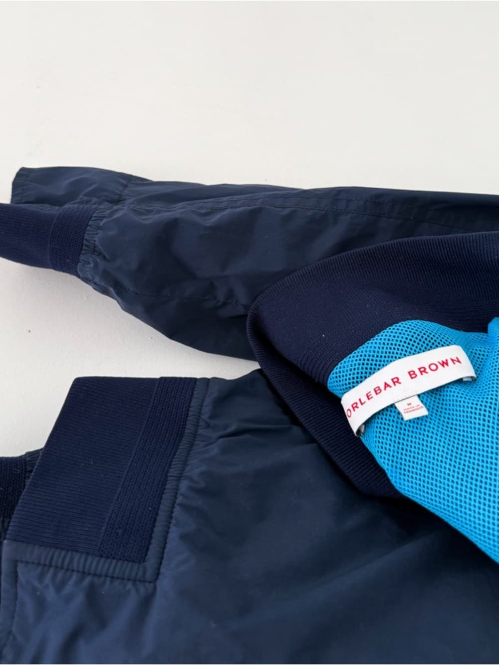 Orlebar Brown Windbreaker Bomber Jacket Spring Navy Blue Men's Size M - Thumbnail 3