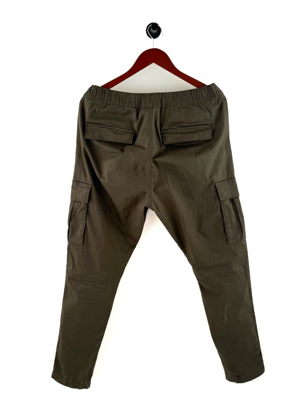 H&M Cargo Cotton Jogger Pants Green Dark Olive Slim Mens M - Thumbnail 5