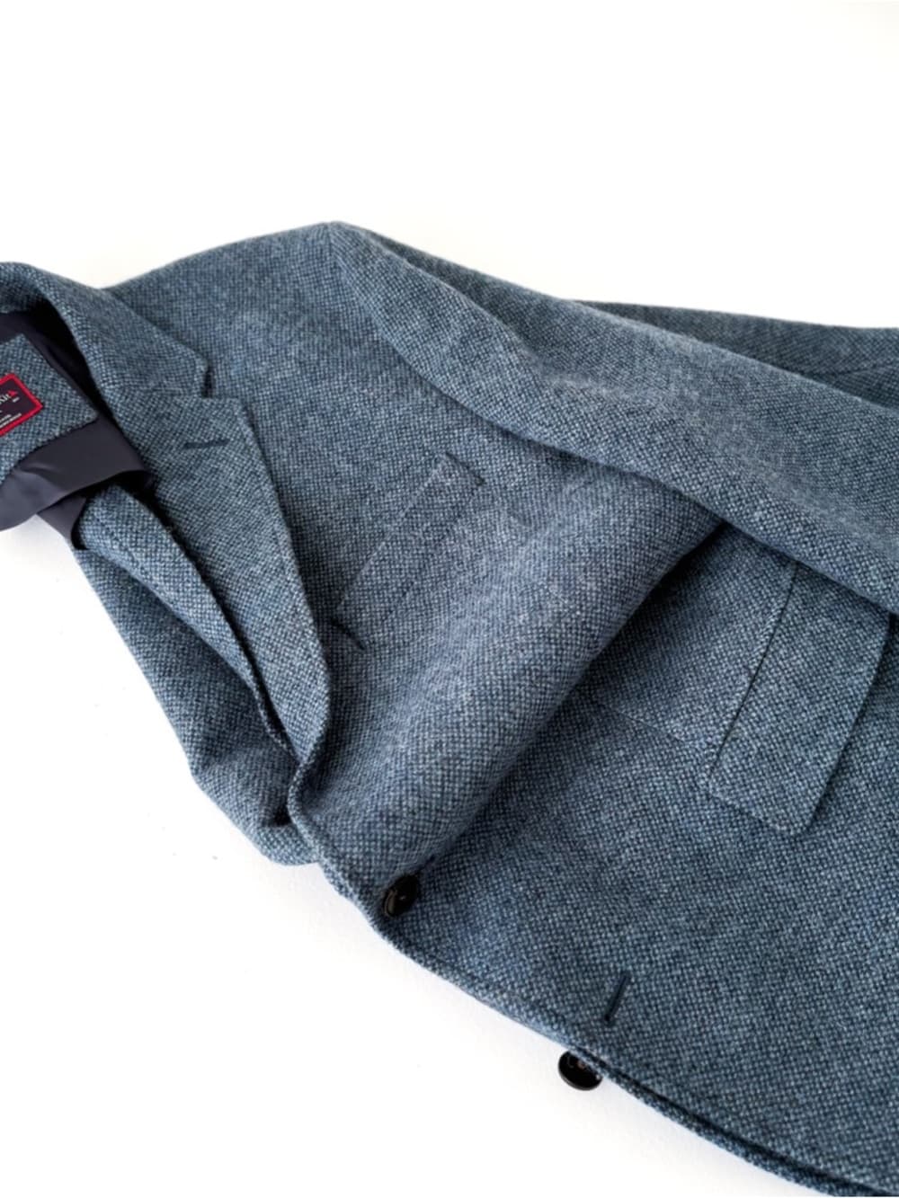 New UNTUCKit Flannel Italian Wool Blazer Sport Coat Piper Blue Mens 40R - Thumbnail 13