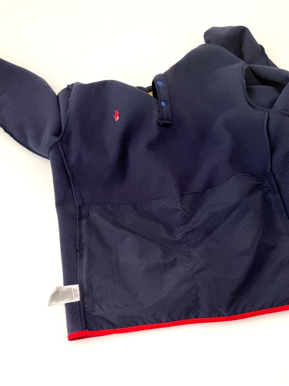 New Polo Ralph Lauren Fleece Pullover Quarter Button Up Navy Mens L - Thumbnail 11