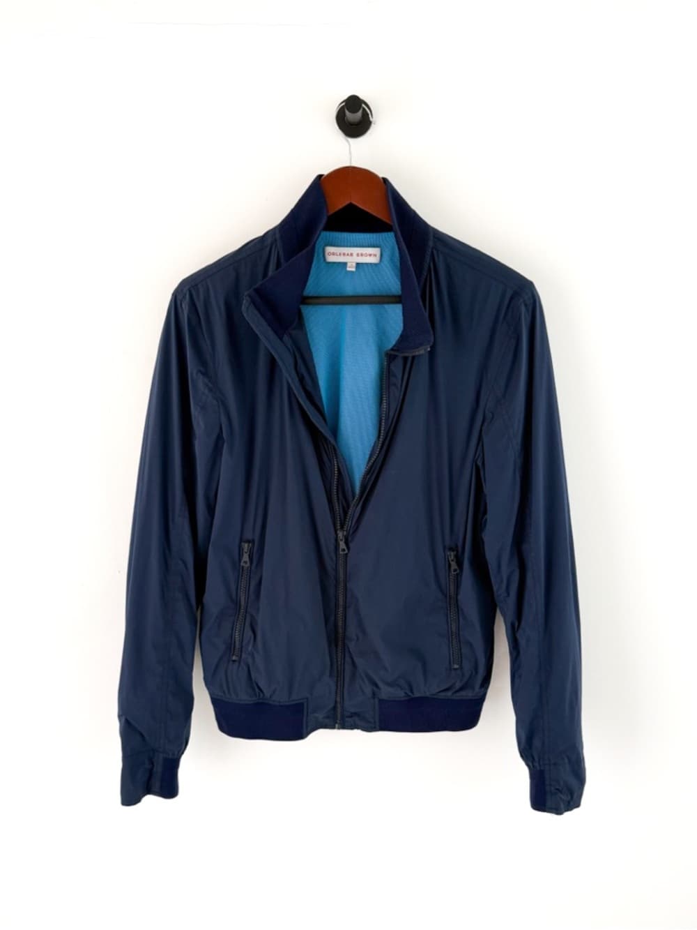 Orlebar Brown Windbreaker Bomber Jacket Spring Navy Blue Men's Size M - Thumbnail 4