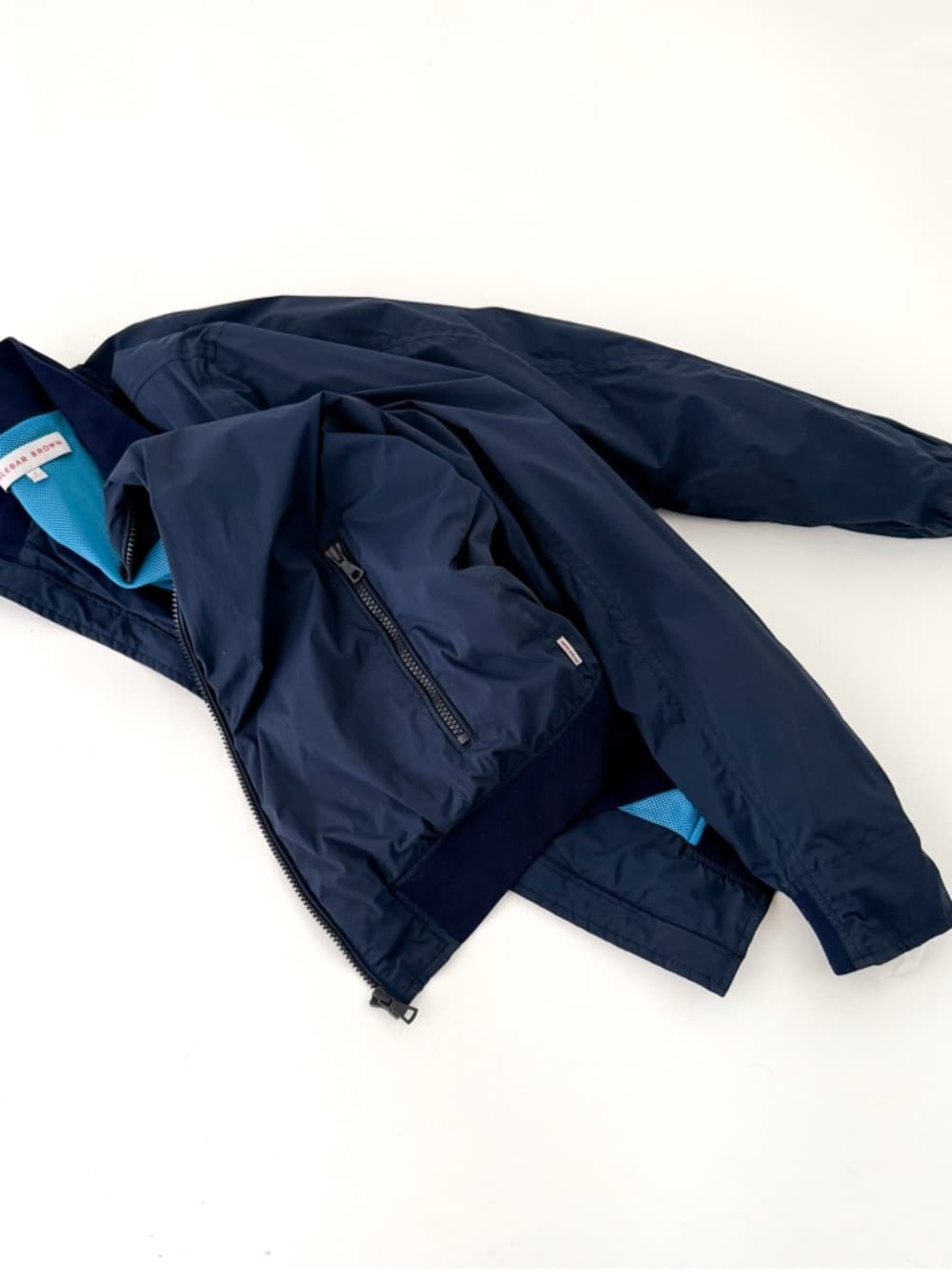 Orlebar Brown Windbreaker Bomber Jacket Spring Navy Blue Men's Size M - Thumbnail 10