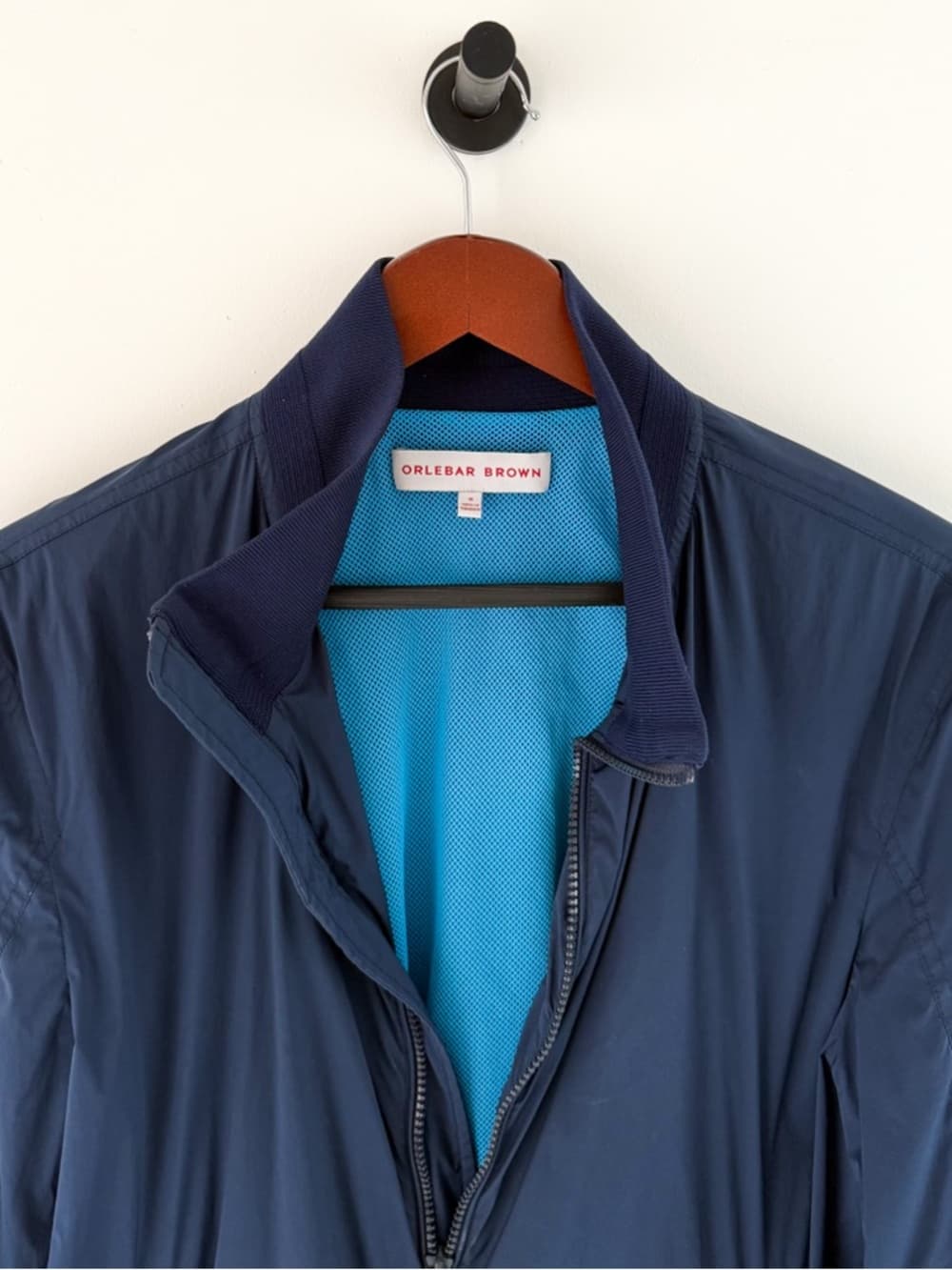 Orlebar Brown Windbreaker Bomber Jacket Spring Navy Blue Men's Size M - Thumbnail 5