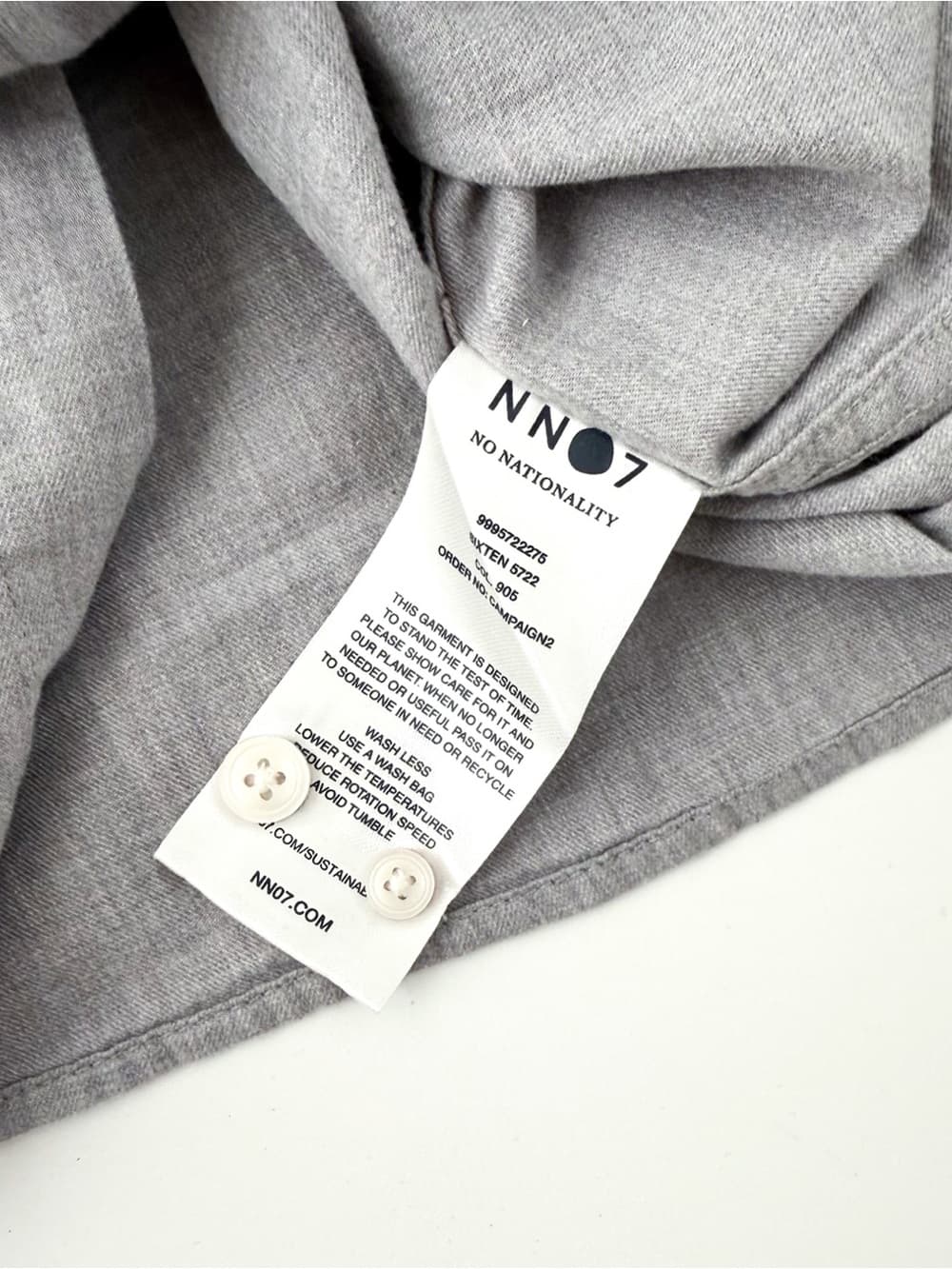 NN07 Casual Button Down Shirt Lightweight Gray Mens XL End on End Cotton - Thumbnail 11