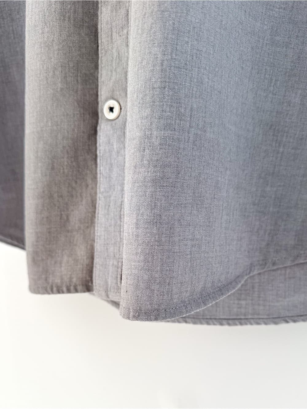 NN07 Casual Button Down Shirt Lightweight Gray Mens XL End on End Cotton - Thumbnail 9