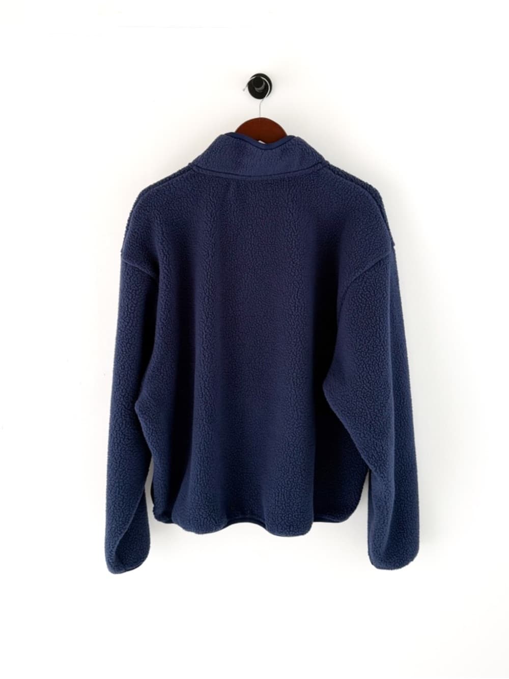 New Nike Sportswear Club Sherpa Fleece Jacket Men's Navy Blue Size L Oversized - Thumbnail 10